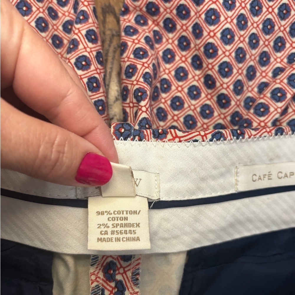 J. Crew Patterned Cafe Capri Pants - Picture 7 of 8